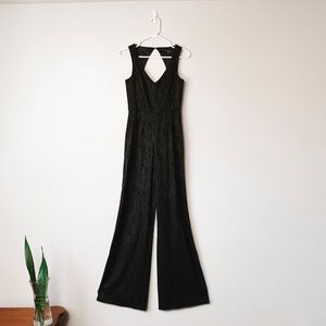 JAYGODFREY Black Jumpsuit wide leg pant